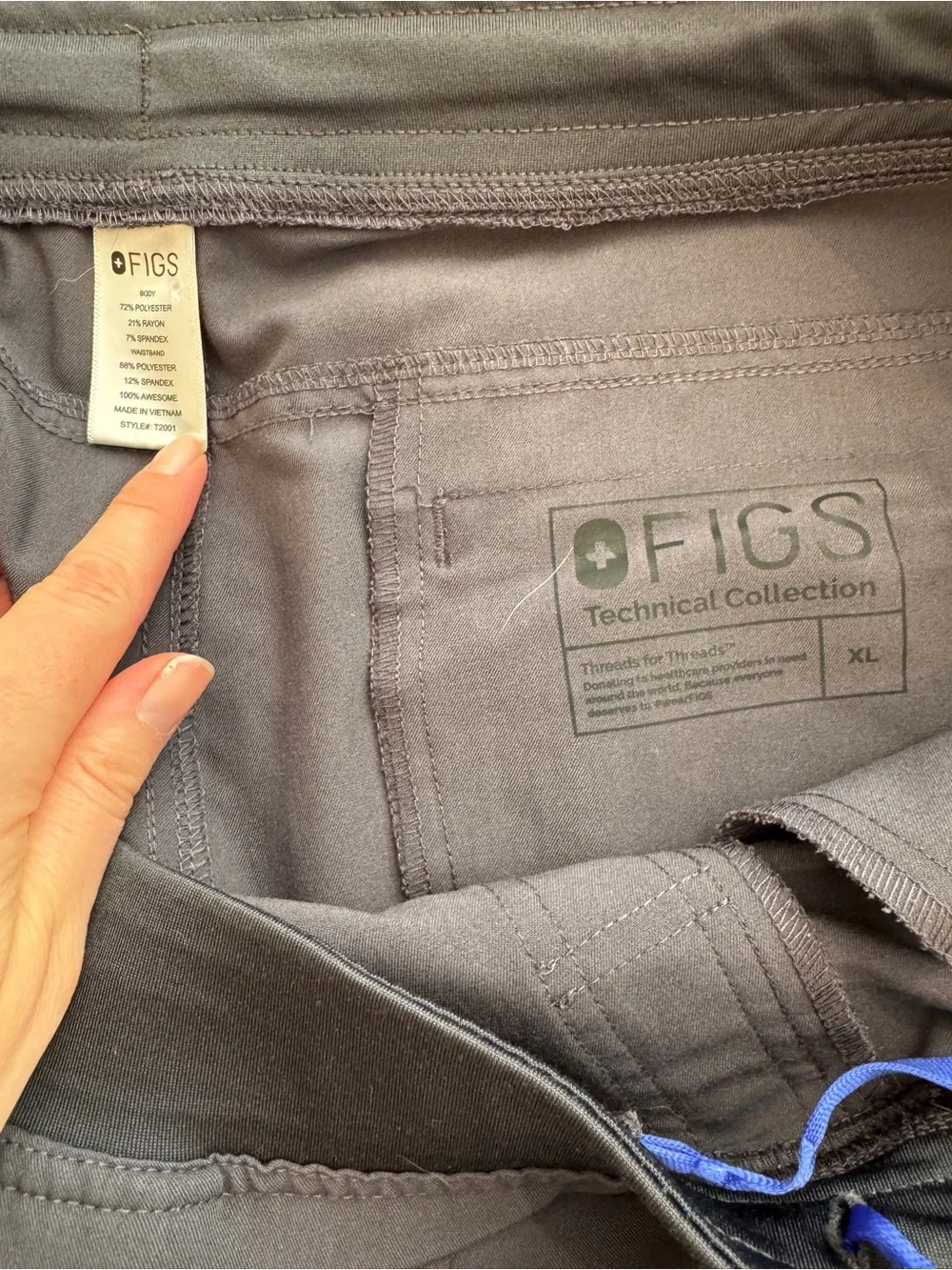 Figs Kade Scrub Pants Charcoal Grey XL